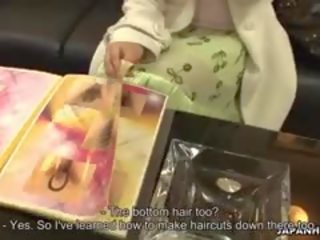Gyönyörű japán vonás yuki kawamoto kívánatos hogy borotválkozás neki