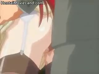 Attractive rødhårete anime funksjonen blir liten mus part4